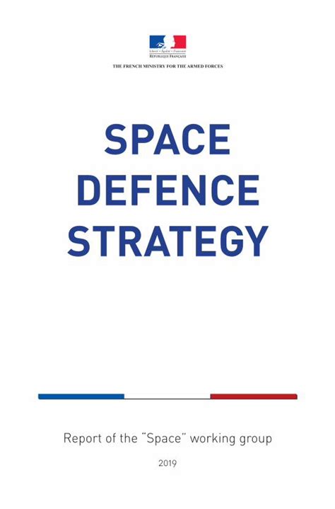 PDF SPACE DEFENCE STRATEGY Defense Gouv Fr Space Service Support