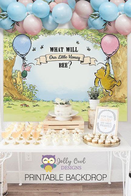 What Will It Bee Gender Reveal Backdrop Classic Winnie The Pooh