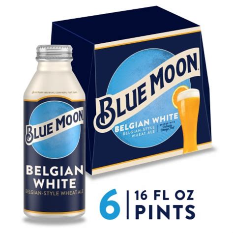 Blue Moon Belgian Style Ale White Wheat Beer 6 Bottles 16 Fl Oz Ralphs