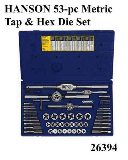 Irwin Hanson 26394 53 Pc Metric Tap Hex Die Set Hd Chasen Co