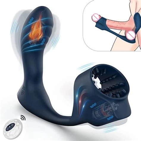 Vibrador anal masculino massageador de próstata pênis manga anel