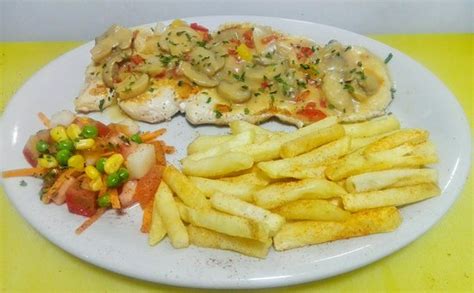 Arriba 82 imagen receta de pollo con champiñones y papas Abzlocal mx