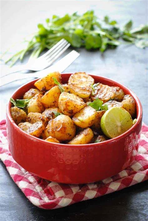 Delhi Aloo Chaat Recipe Spicy Potato Chaat Indian Ambrosia