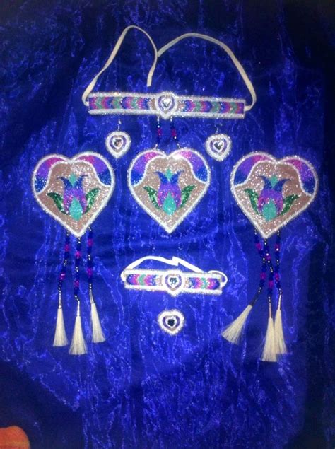 Women S Beaded Regalia Set Hairties Choker With Drop Earrings Bracelet And Ring For Sale