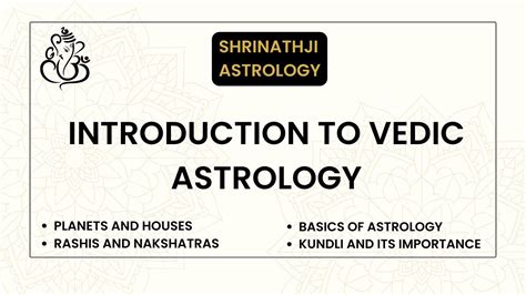 Introduction To Vedic Astrology Planets Houses Nakshatras YouTube