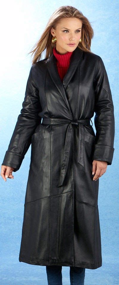 Ladies Full Length Coat In Premium Lambskin Long Leather Coat