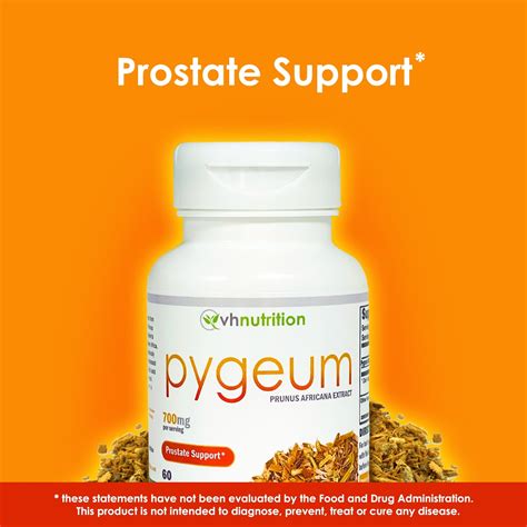 Vh Nutrition Pygeum Prostate Support Supplement Male Reproductive