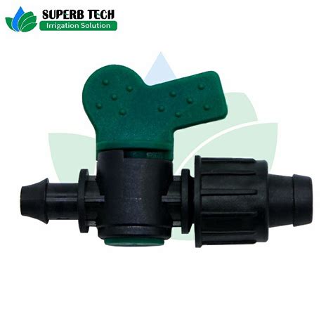 Plastic Dn Offtake Barb Connector Drip Irrigation Tape Valve