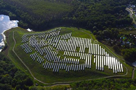 Rüdersdorf von oben Solarpark bzw Solarkraftwerk an der Bergstraße