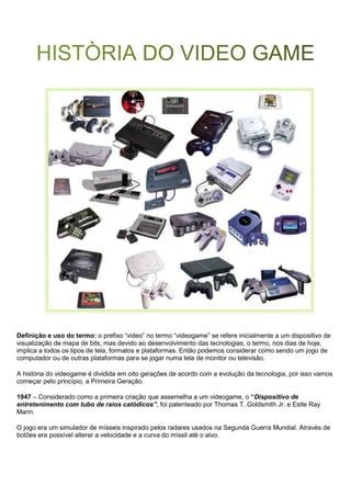 Història do video game PDF