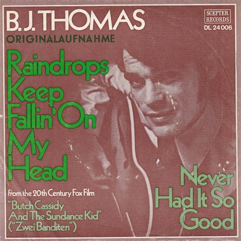 Bj Thomas Raindrops Keep Fallin On My Head 1969 Vinyl Discogs