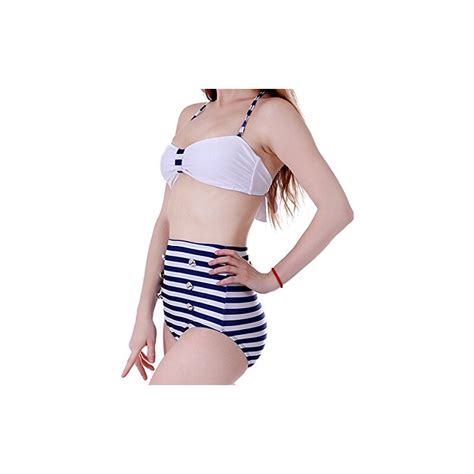 Boolavard Costume da Bagno Bikini retrò da Donna Vintage Anni 50 Pin Up Girl Rockabilly a Vita