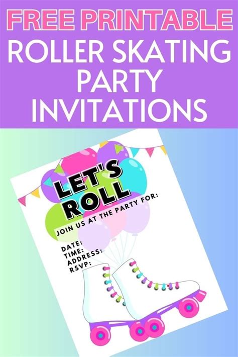 Free Printable Roller Skating Party Invitations | Parties Made Personal