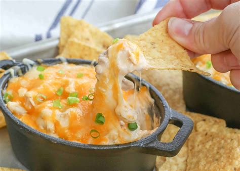 Cheesy Sriracha Chicken Dip Barefeet In The Kitchen