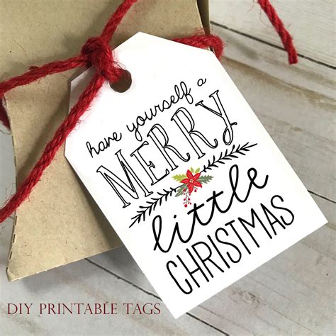 Diy Printable Tags Have Yourself A Merry Little Christmas Printable