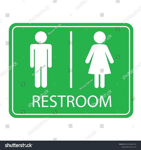 Restroom Toilet Sign Men Women Gents Ladies Royalty Free Stock Vector