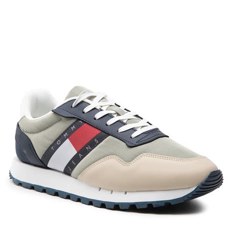 Sneakersy Tommy Jeans Retro Runner Core EM0EM01014 Faded Willow