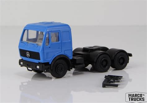 Herpa Mercedes Ng Zugmaschine A Blau Schwarz Unbedruckt H