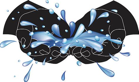 Water In Cupped Hands Illustrations, Royalty-Free Vector Graphics ...