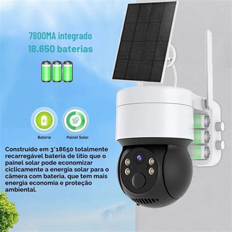 Camera De Seguranca Solar - Camera De Segurança Solar Com Rastreador De Movimento Nightvision ...