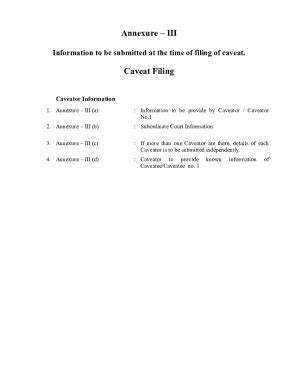 Fillable Online Caveat Under Section 148a Of Civil Procedure Code Fax