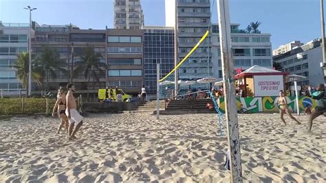 Beach Walking Tour K Leme Copacabana Brazil