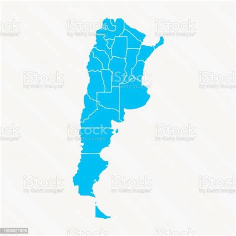 Flat Design Map Of Argentina With Details Stock Illustration Download