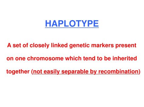 Ppt Single Nucleotide Polymorphisms Snps Haplotypes Linkage