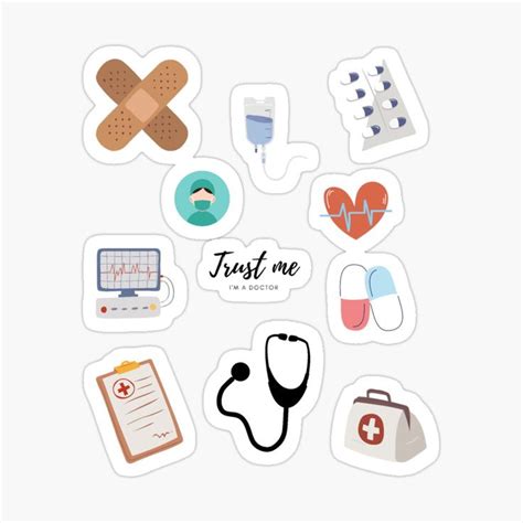 Doctor Pack Stickers Sticker For Sale By ButterflyCrea Medical