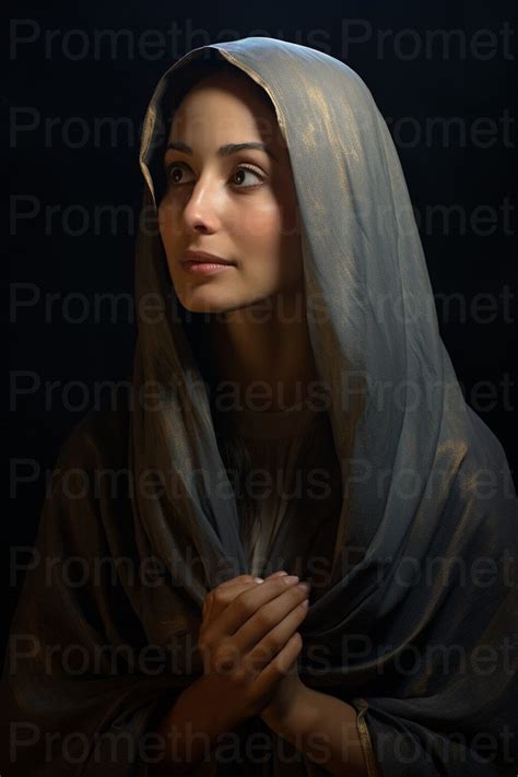 Blessed Virgin Mary Portrait Art Digital Download Mother Mary Digital