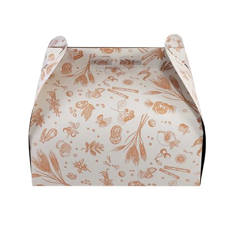 Set 5 Bucati Cutie Din Carton De Culoare Alba Cu Imprimeu Pentru