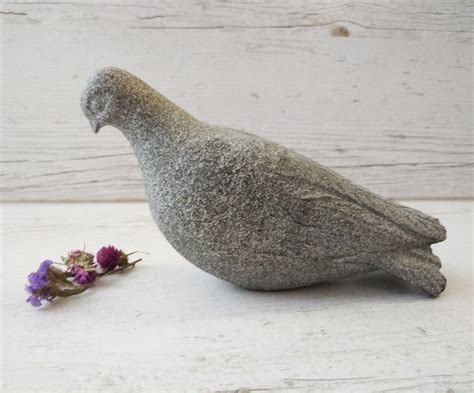 Grave Decoration Dove Pegion Gravestone Decor Solid Granite Stone Bird