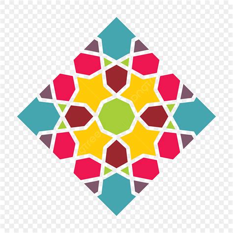 Gambar Motif Geometri Islam Geometri Warna Warni Arab Morph Abstrak