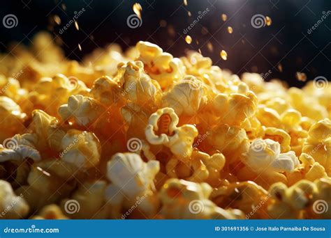 Closeup of Corn Kernels Popping into Popcorn Stock Illustration - Illustration of yellow ...