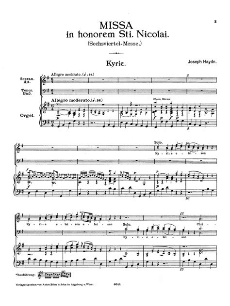 Kyrie Missa Sancti Nicolai Haydn Pdf