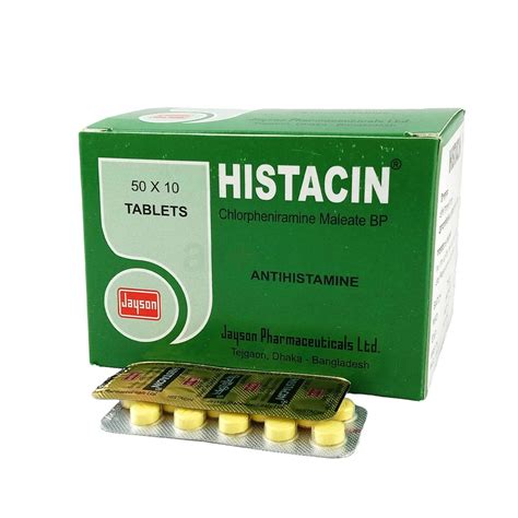 Histacin 4mg Tablet হিস্‌টাসিন ৪ মিগ্রা ট্যাবলেট Arogga Online