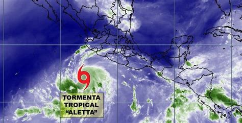 Aletta la nueva tormenta tropical que se formó en el Océano Pacífico