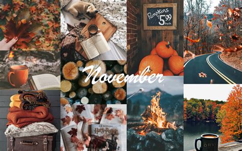 Download Autumn Collage November Wallpaper