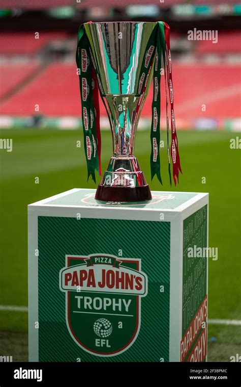 Fa Trophy On Display At Wembley Stadium Hi Res Stock Photography And