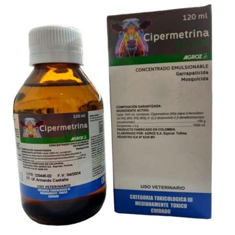 CIPERMETRINA 15 X 120 ML AGROZ Almacen Tierras Y Ganado