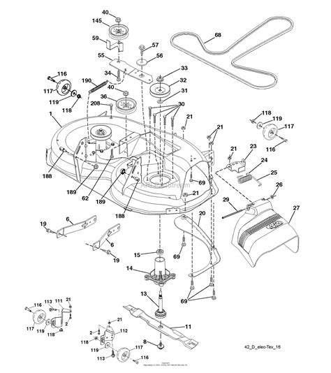 Husqvarna 42 Inch Mower Deck Parts Diagram