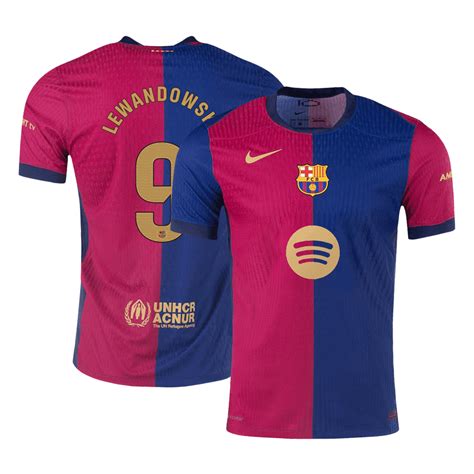 LEWANDOWSKI 9 Barcelona Home Authentic Soccer Jersey 2024 25 Gogoalshop