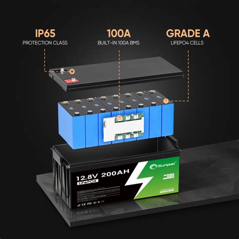 Sunpal 12V 100AH LiFePO4 Lithium Battery Sunpal Solar