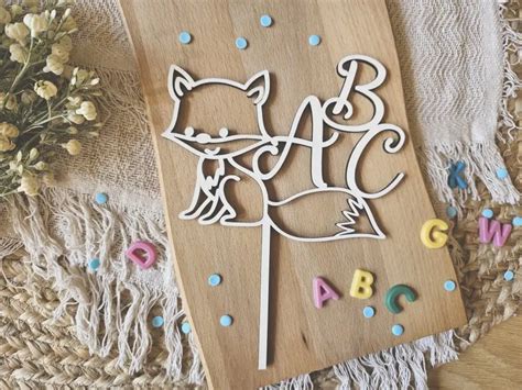 Cake Topper Schriftzug Einschulung Schulkind Personalisiert Aus Holz