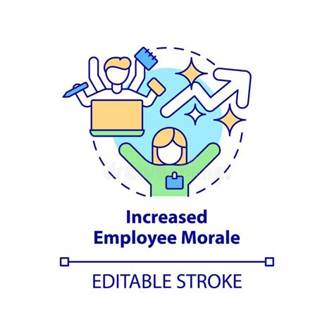 Increased Employee Morale Concept Icon Stock Vector Illustration Of