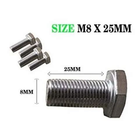 Hexagonal Full Thread M8 Hex Bolt, Size: 25x8 Mm at Rs 65/kg in ...