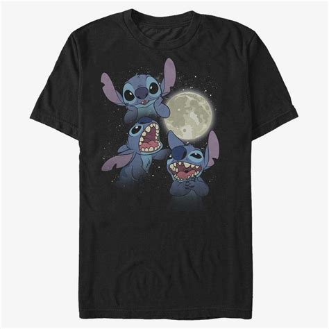 Queens Disney Lilo Stitch Three Stitch Moon Unisex T Shirt