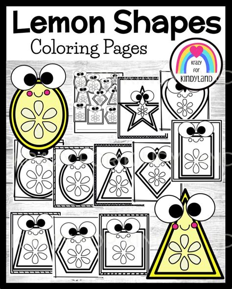 Lemon Shape Coloring Pages Booklet: Summer, Fruit, Lemonade Stand Activity