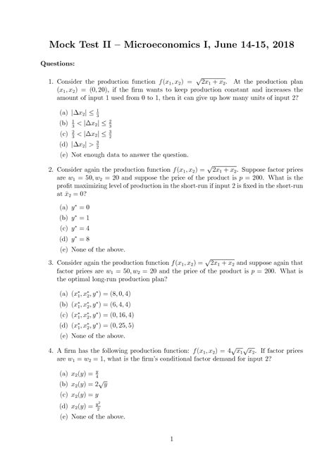 Solution Test Microeconomics Studypool