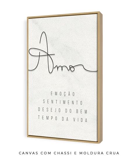 Quadro Decorativo Frase Amor Descrito Quadros Decorativos Quadros Canvas